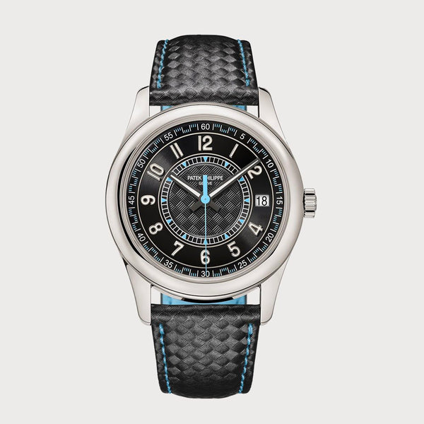 Patek Philippe Calatrava Date Sweep Seconds Carbon Baby Blue
