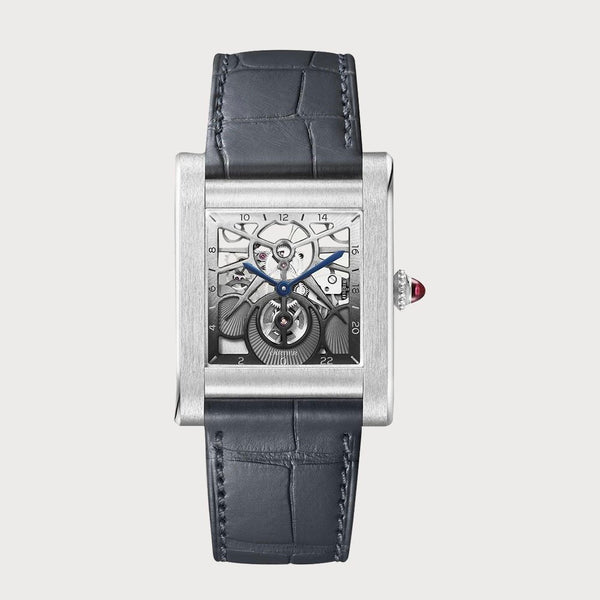 Cartier Tank Normale Large Skeleton In Platinum