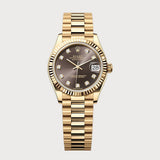 Datejust 31 Dark Grey Diamond Dial In Yellow Gold