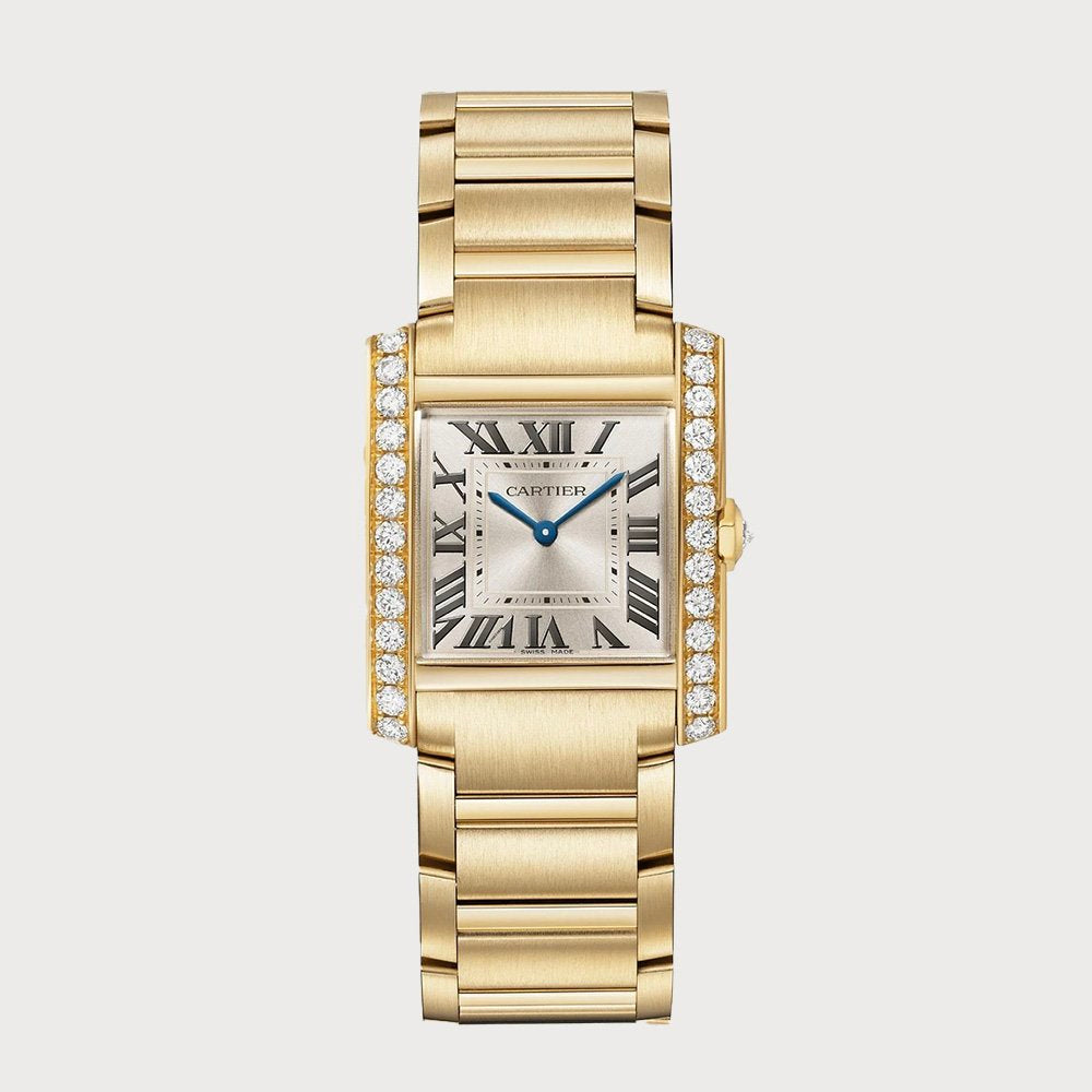 Cartier Tank Française Medium Diamond Set In Yellow Gold