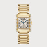 Tank Française Medium Diamond Set In Yellow Gold