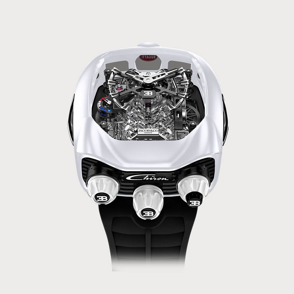 Jacob & Co Bugatti Chiron Titanium And White Ceramic Coating