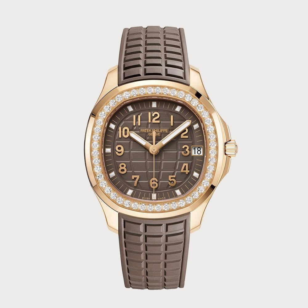 Patek Philippe Aquanaut Luce In Rose Gold With Chocolate Dial & Diamond Set Bezel