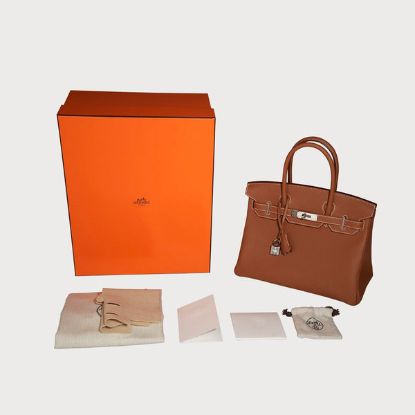 Birkin 30 Gold With Palladium Hardware In Togo Leather