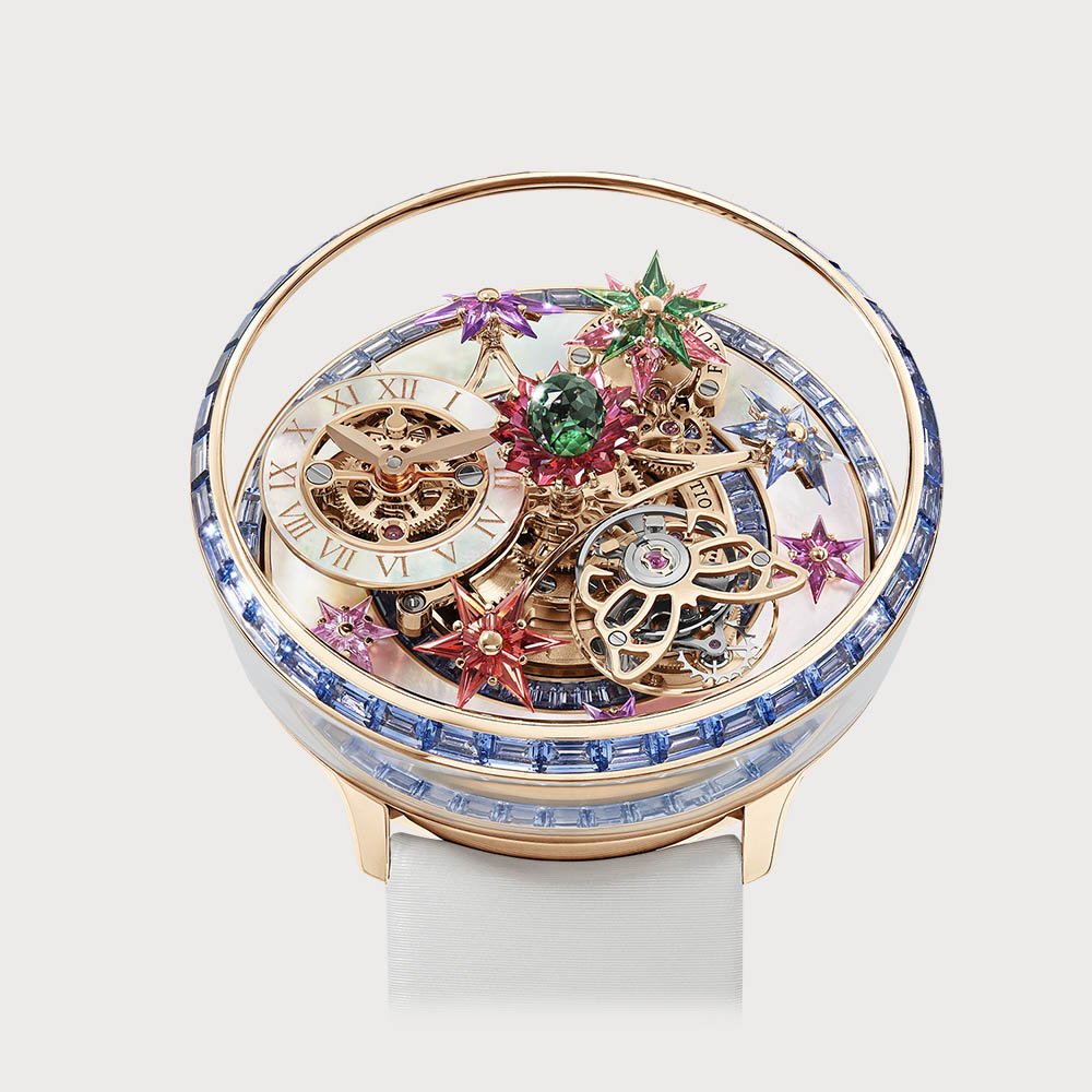 Jacob & Co Astronomia Fleurs De Jardin Blue Sapphires & Green Tsavorite