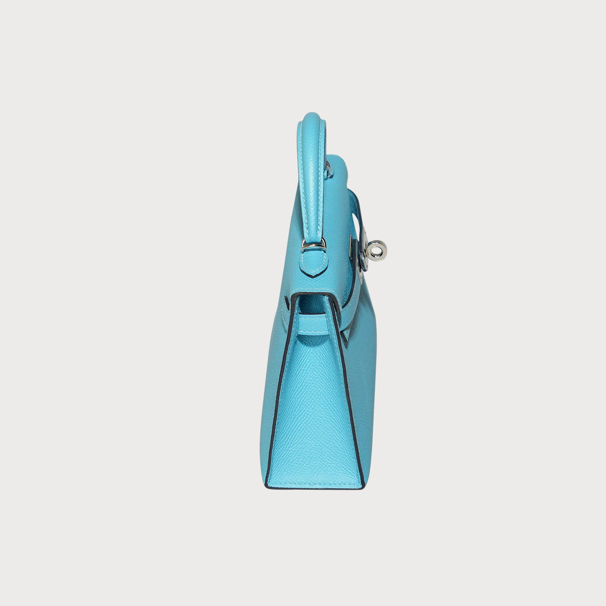 Hermès Mini Kelly 20 Blue Paradise (Baby Blue) Palladium Hardware In Epsom Leather - view 5