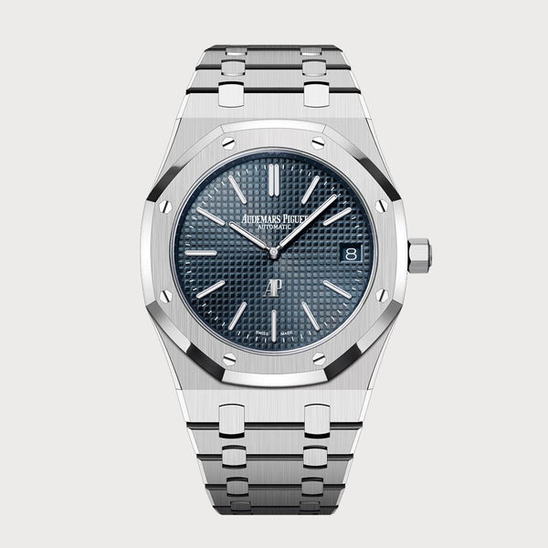 Audemars Piguet Royal Oak 39 Jumbo/ Extra-Thin In Stainless Steel With Blue Dial