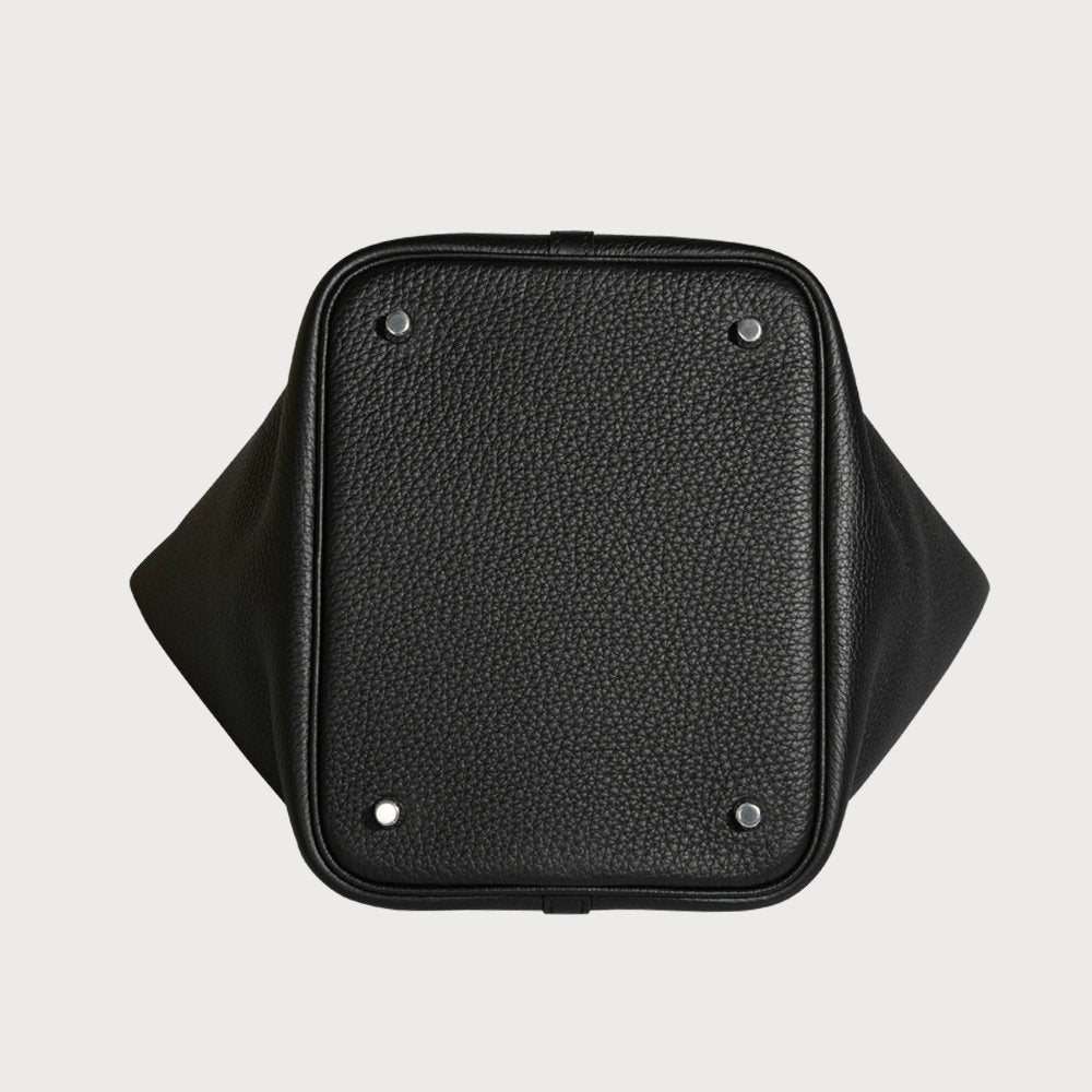 Hermès Picotin Lock 22 Black With Palladium Hardware In Clemmence Leather - view 13