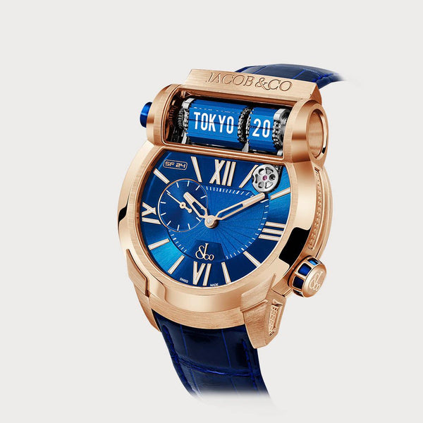 Jacob & Co Epic Sf4 Racing Rose Gold With Blue Dial