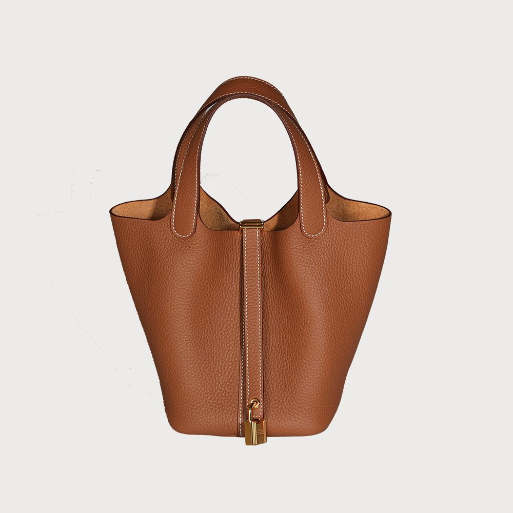 Hermès Picotin Lock 18 Gold With Gold Hardware In Taurillon Clemmence - view 2