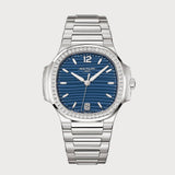 Ladies Nautilus In Stainless Steel With A Diamond Set Bezel & Blue Dial