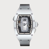 Rm037 White Ceramic With Diamond Dial