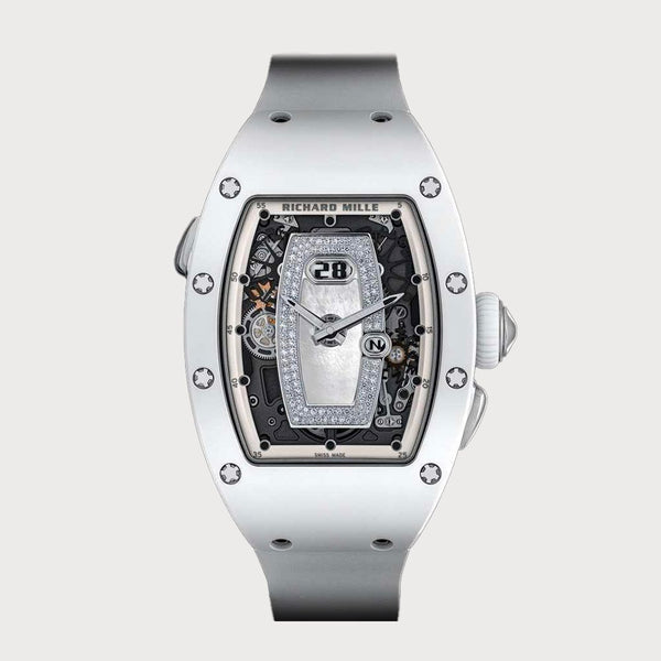Richard Mille Rm037 White Ceramic With Diamond Dial