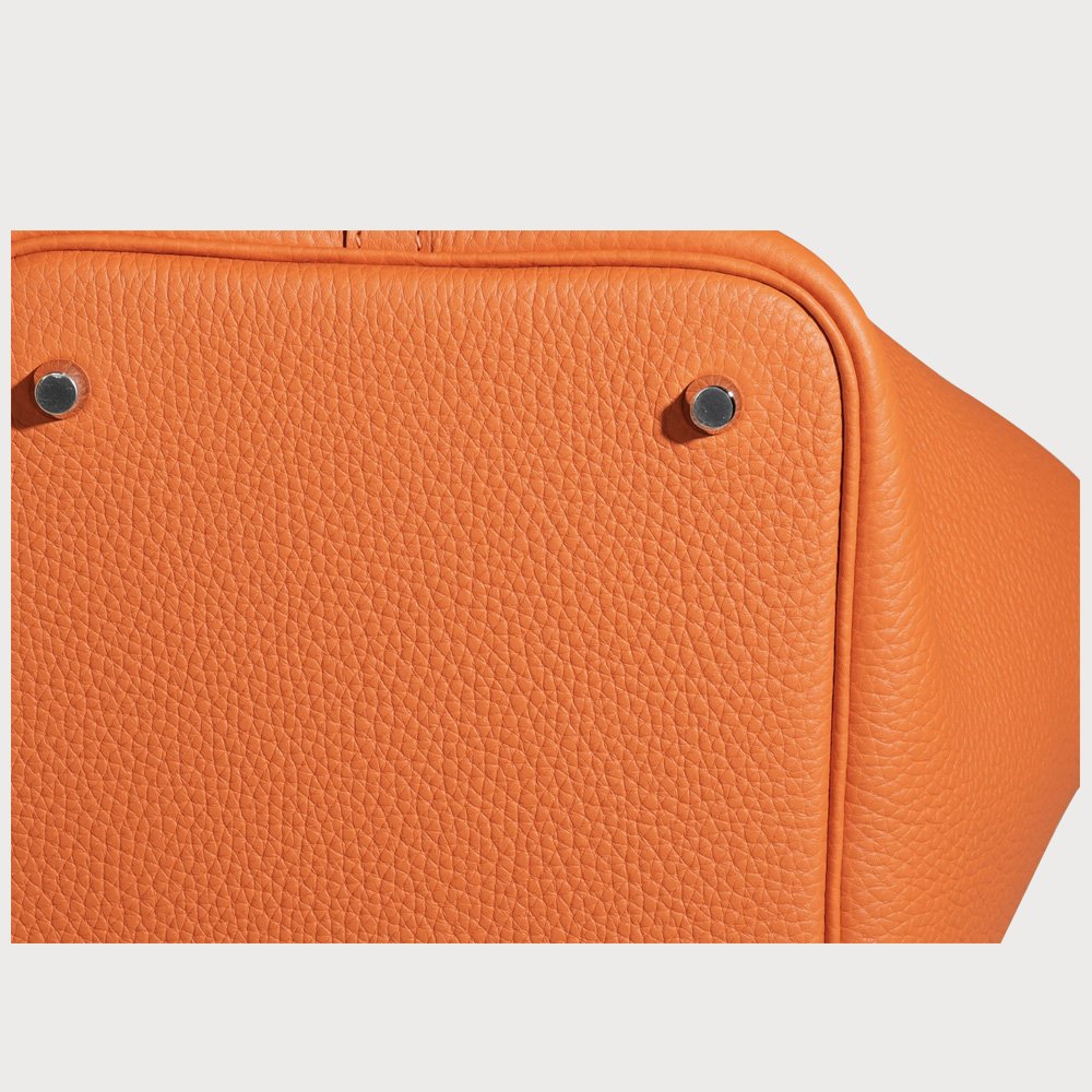 Hermès Picotin Lock 22 Orange With Palladium Hardware - view 9