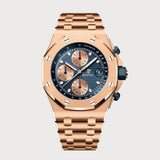 Royal Oak Offshore Chronograph Full Rose Gold With Blue Dial