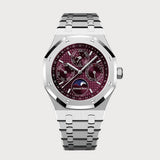 Royal Oak 41 Perpetual Calendar In White Gold With Cherry Dial