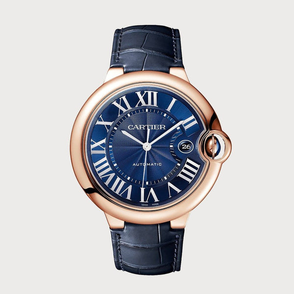 Cartier Ballon Bleu 42mm Rose Gold With Blue Dial