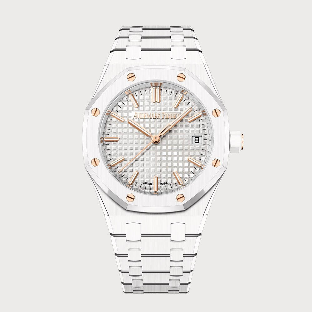 Audemars Piguet Royal Oak 34 In White Ceramic