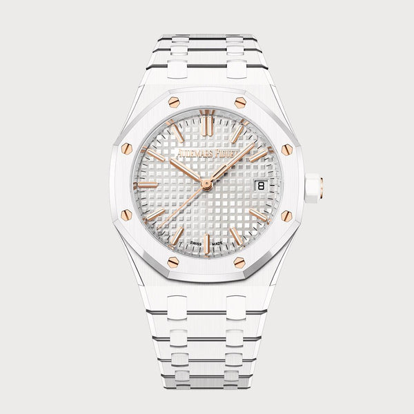 Audemars Piguet Royal Oak 34 In White Ceramic