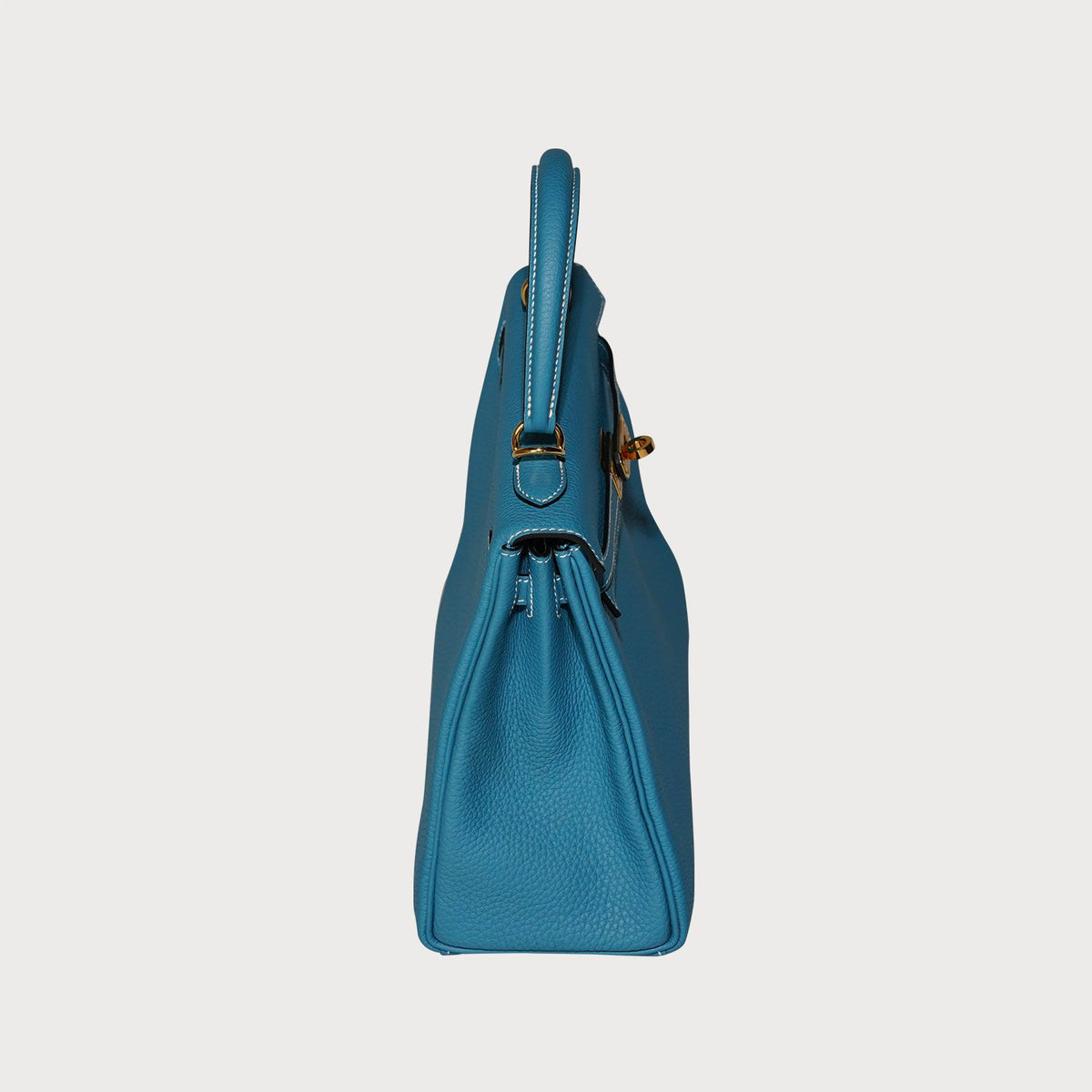 Hermès Kelly 25 Blue Jean With Gold Hardware In Togo Leather - view 3