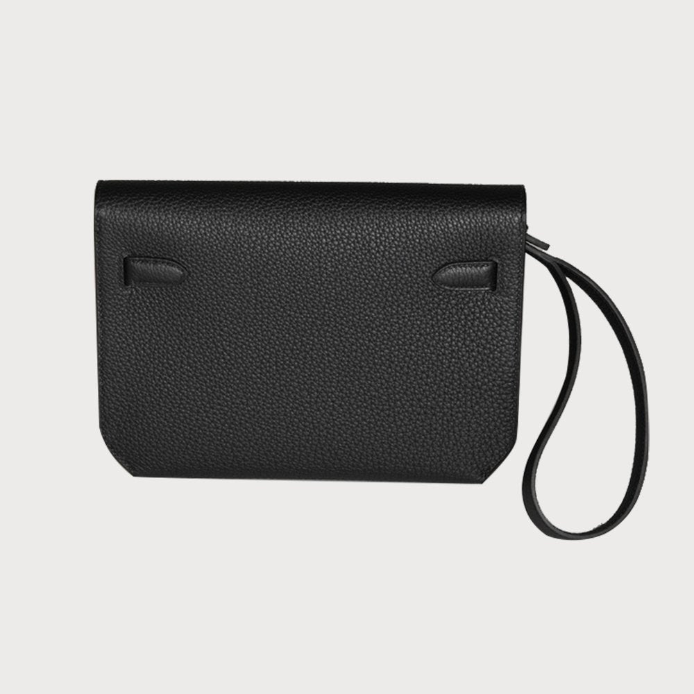 Hermès Kelly Depeche 25 Noir With Palladium Hardware In Togo Leather - view 10