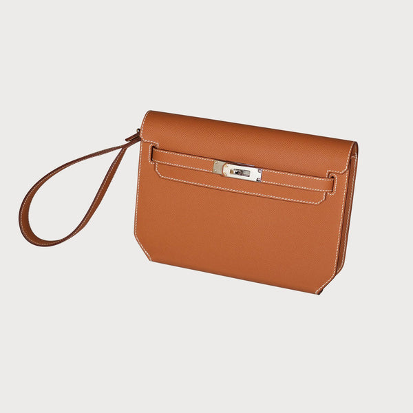 Hermès Kelly Depeche 25 Gold With Palladium Hardware In Epsom Leather