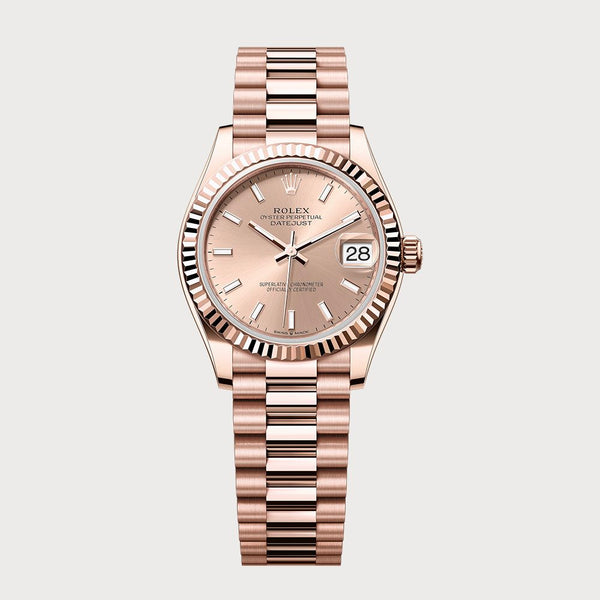 Rolex Datejust 31 Rosé Dial In Rose Gold