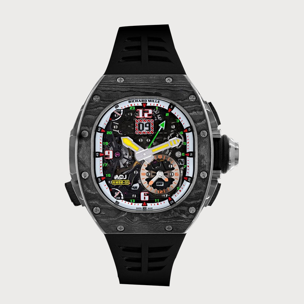 Richard Mille Rm62-01 Tourbillon Vibrating Alarm Acj In Carbon Tpt