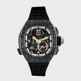 Rm62-01 Tourbillon Vibrating Alarm Acj In Carbon Tpt