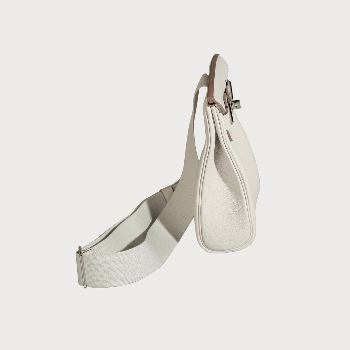 Hermès Hac A Dos Pm White/ Gris Pale With Palladium Hardware In Togo Leather - view 12