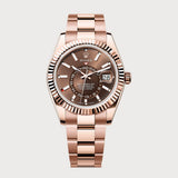 Sky-Dweller With Chocolate Dial In Rose Gold