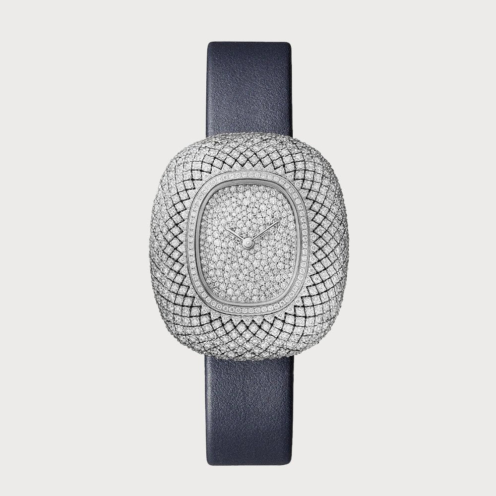 Cartier Coussin Medium Diamond Set In White Gold