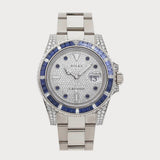 Submariner Pave Dial With Blue Sapphires & Diamonds In White Gold