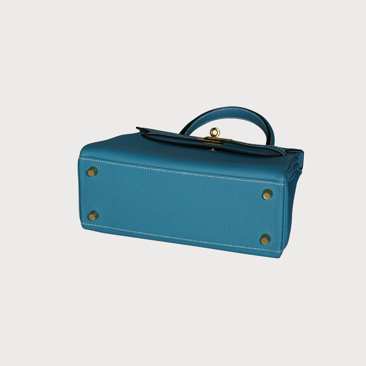 Hermès Kelly 25 Blue Jean With Gold Hardware In Togo Leather - view 6