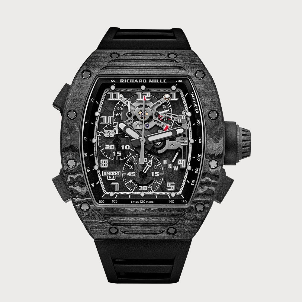 Richard Mille Rm004 Split-Seconds Chronograph In Carbon Nanofiber