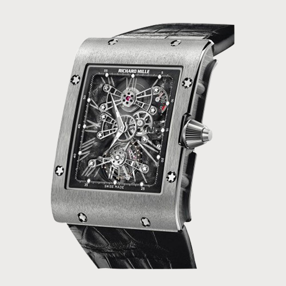 Richard Mille Rm017 Tourbillon Extra Flat In White Gold