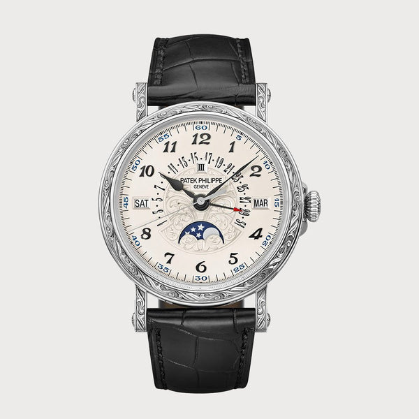 Patek Philippe Perpetual Calendar With Retrograde Date Hand In White Gold