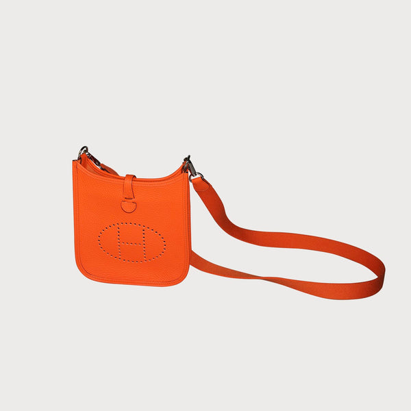Hermès Evelyne 16 Orange With Palladium Hardware In Taurillon Clemmence Leather
