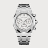 Royal Oak 41 Chronograph In Stainless Steel With A White Dial