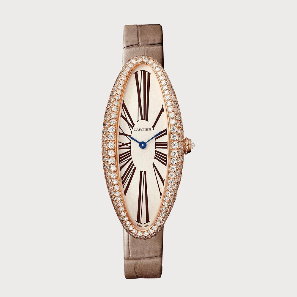 Cartier Baignoire Allongée Medium Rose Gold Diamond Set