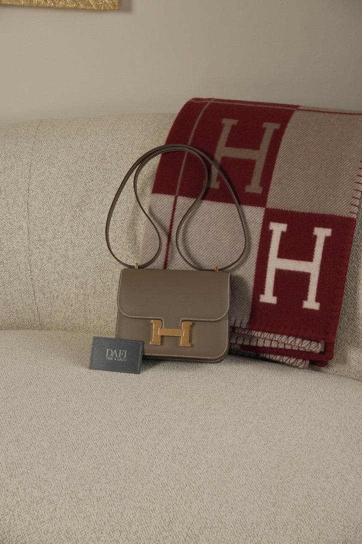 Hermes Constace 18 Etoupe Ghw Epsom