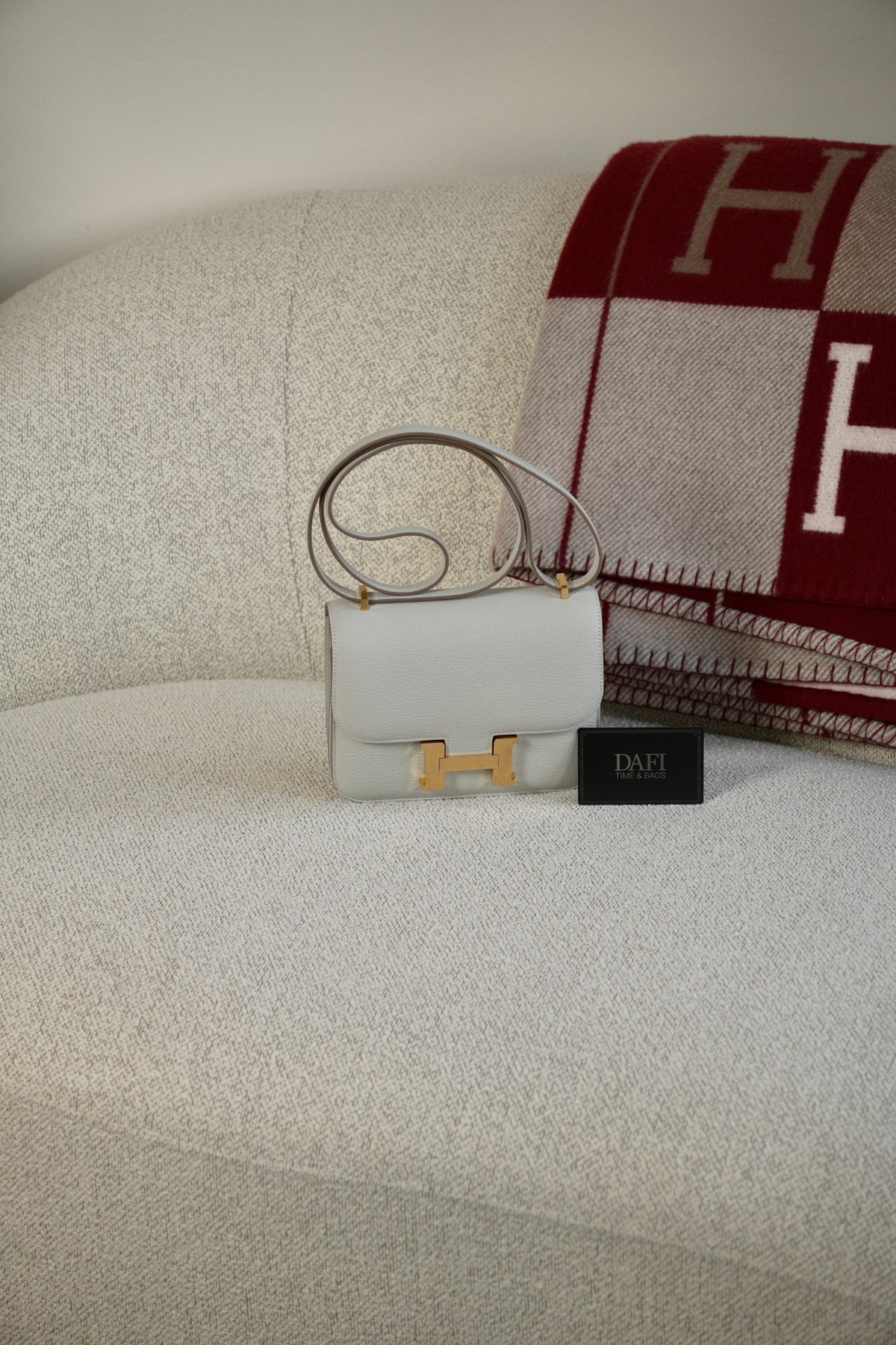 Hermes Constance 18 Mini Gris Perle PBHW Chevre Mysore