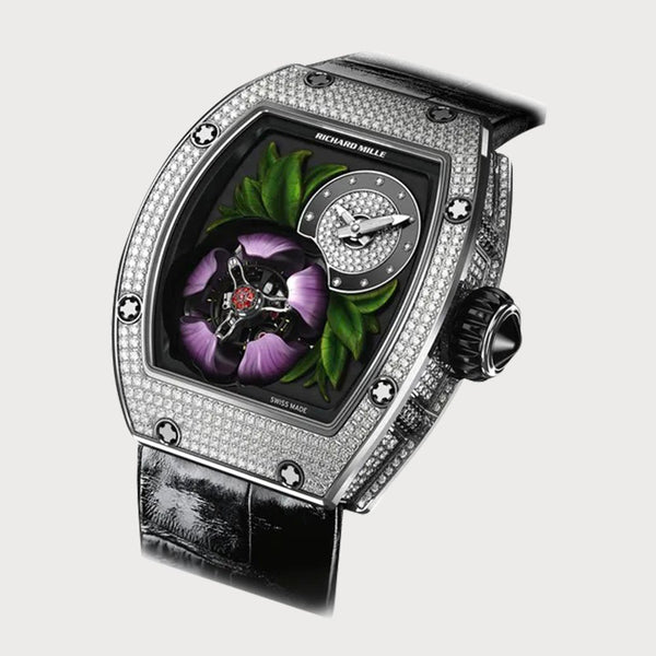 Richard Mille Rm19-02 Tourbillon Fleur In White Gold