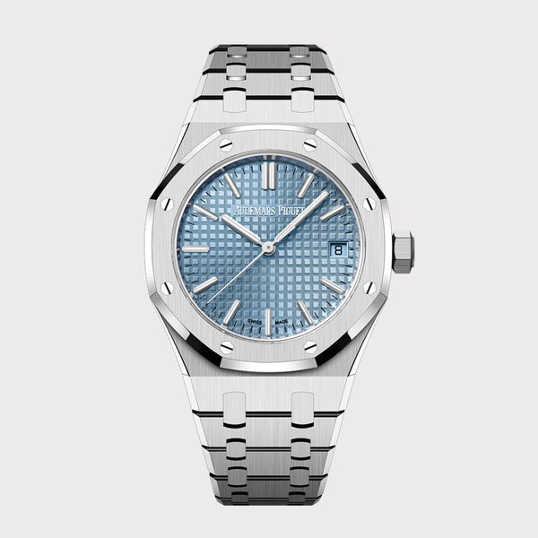 Audemars Piguet Royal Oak 37 Stainless Steel With An Ice Blue Dial