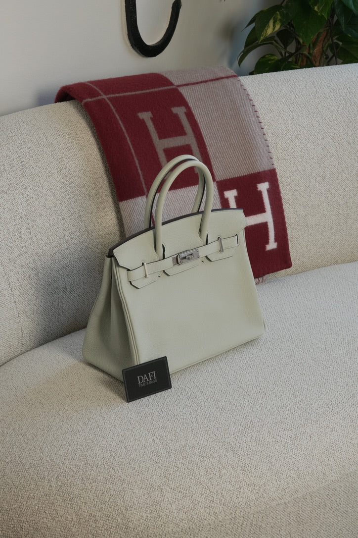 Birkin 30 Gris Neve PHW Togo