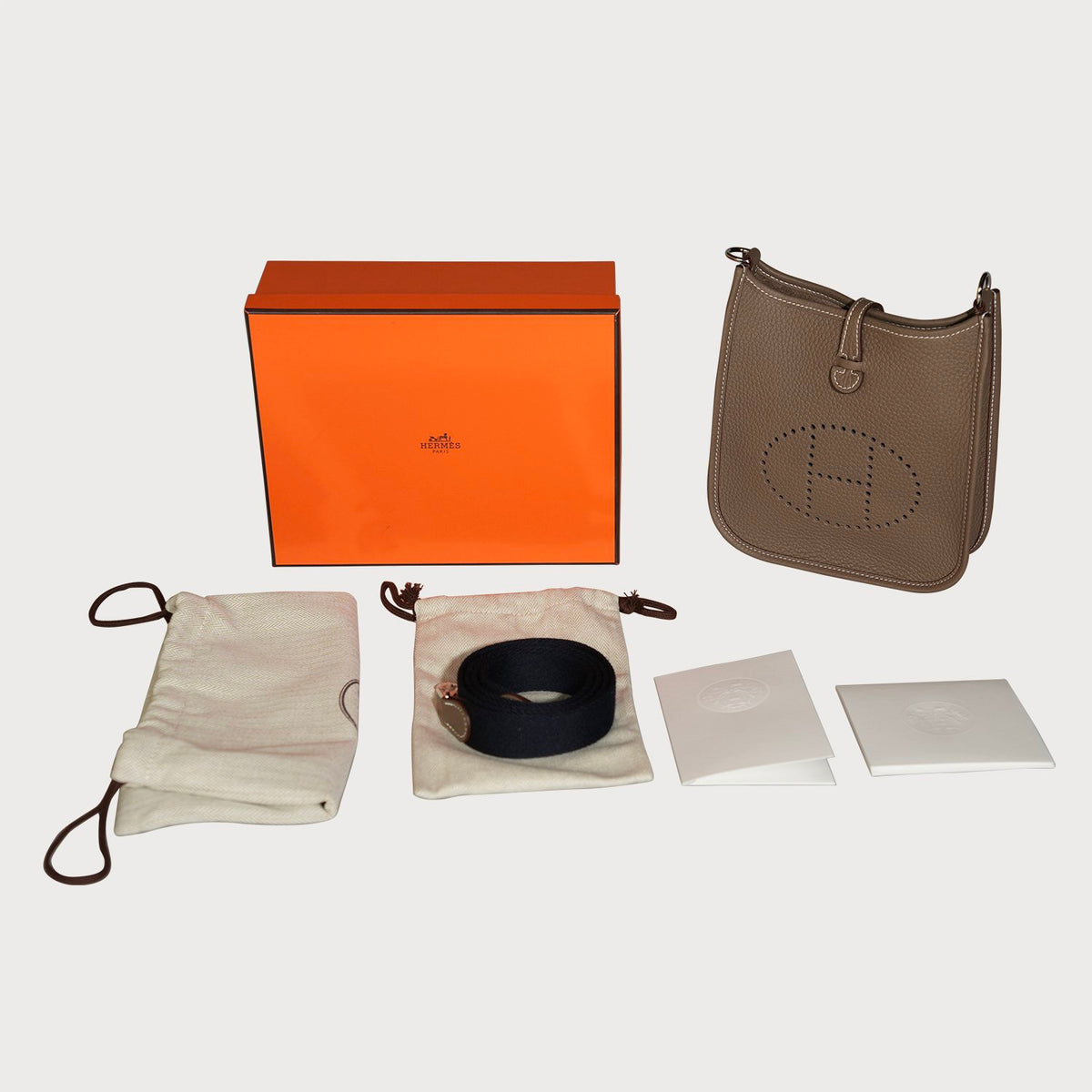 Hermès Evelyne 16 Etoupe With Palladium Hardware In Clemmence Leather - view 7