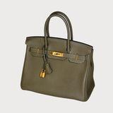 Birkin 30 Vert Maquis With Gold Hardware In Togo Leather