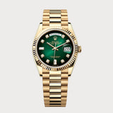 Day-Date 36 Green Ombré Dial Set With Diamonds In Yellow Gold