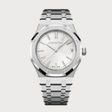Royal Oak 41 With White Dial In Steel