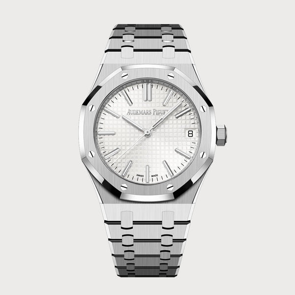 Audemars Piguet Royal Oak 41 With White Dial In Steel